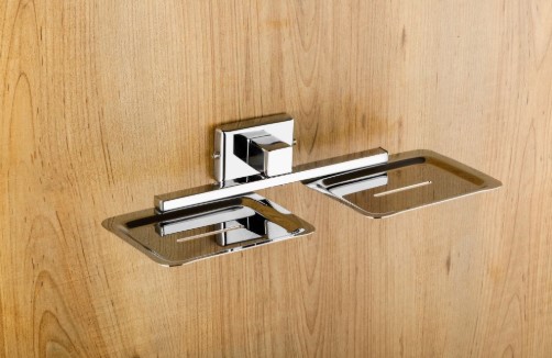 Eagle EC-607 Double Soap Dish Bathroom Accessory for Home, Hotel and Apartment Washrooms, Elegant and Practical Dual Soap Holder for Organized Everyday Use, Decor and Value
